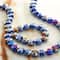 Dark Blue Silverite Opaque Flat Round Glass Beads, 6mm by Bead Landing™